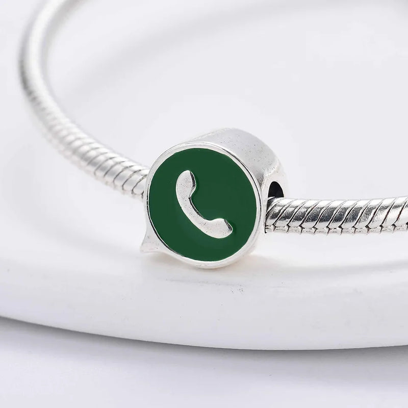 BERLOQUE CHARM SEPARADOR "WHATSAPP" - PRATA 925