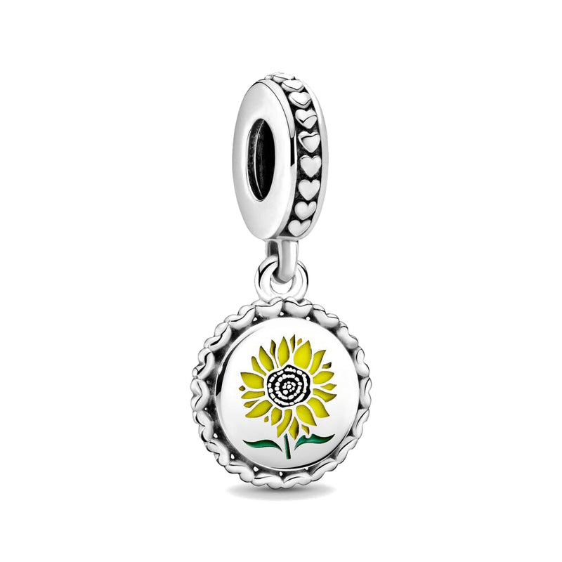 BERLOQUE CHARM "FLOR GIRASSOL" - PRATA 925