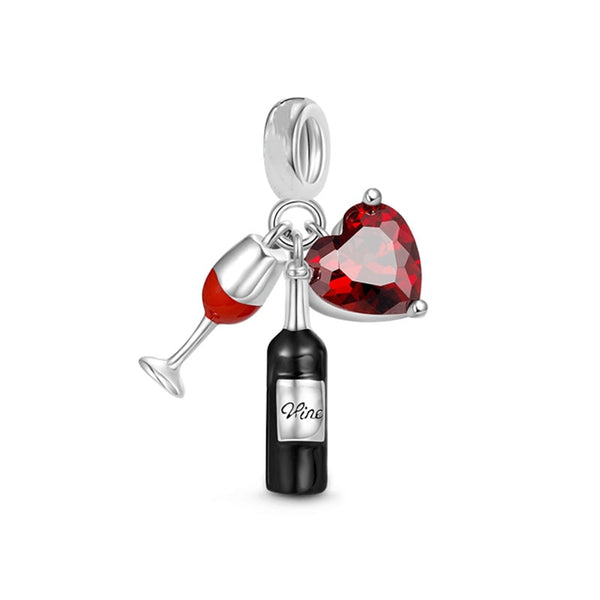 BERLOQUE CHARM PENDENTE "AMOR POR VINHO" - PRATA 925