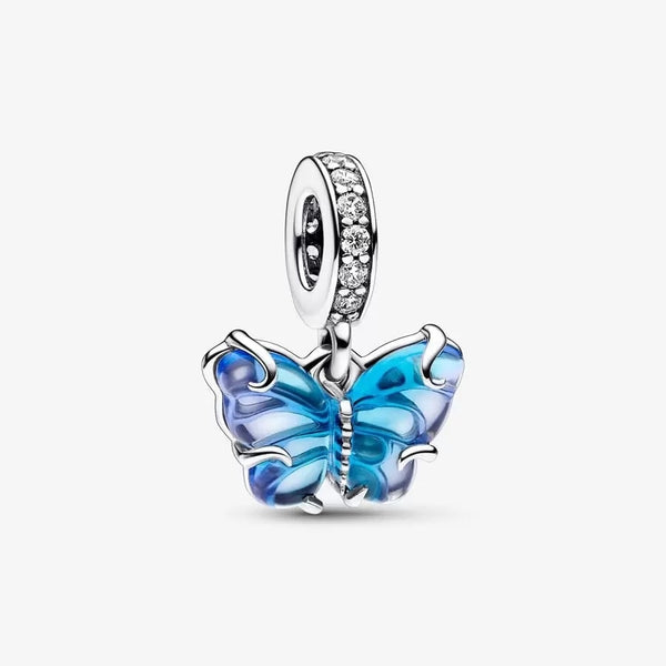 BERLOQUE CHARM PENDENTE BORBOLETA GLAMOUR - PRATA 925