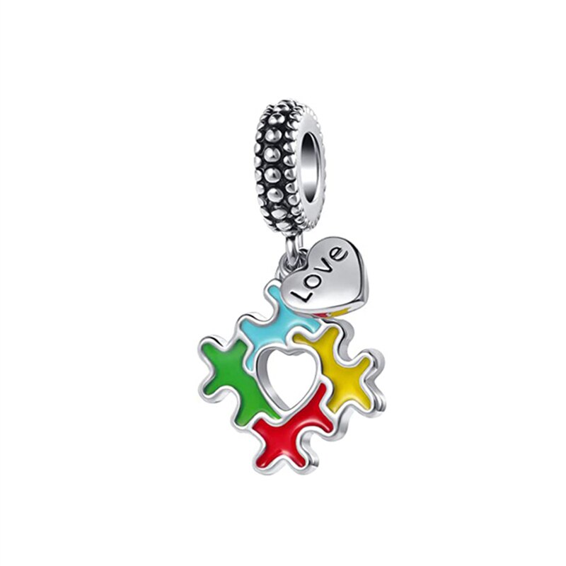 BERLOQUE CHARM "LOVE AUTISMO" - PRATA 925