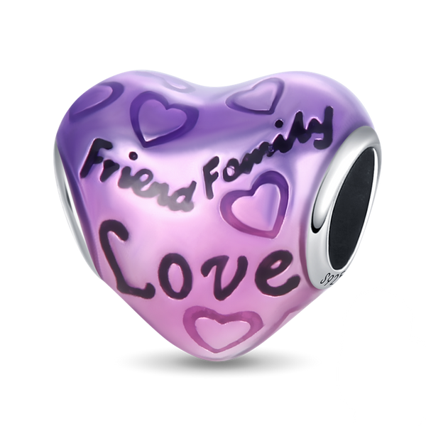 BERLOQUE CHARM "LOVE FRIENDS FAMILY" - PRATA 925