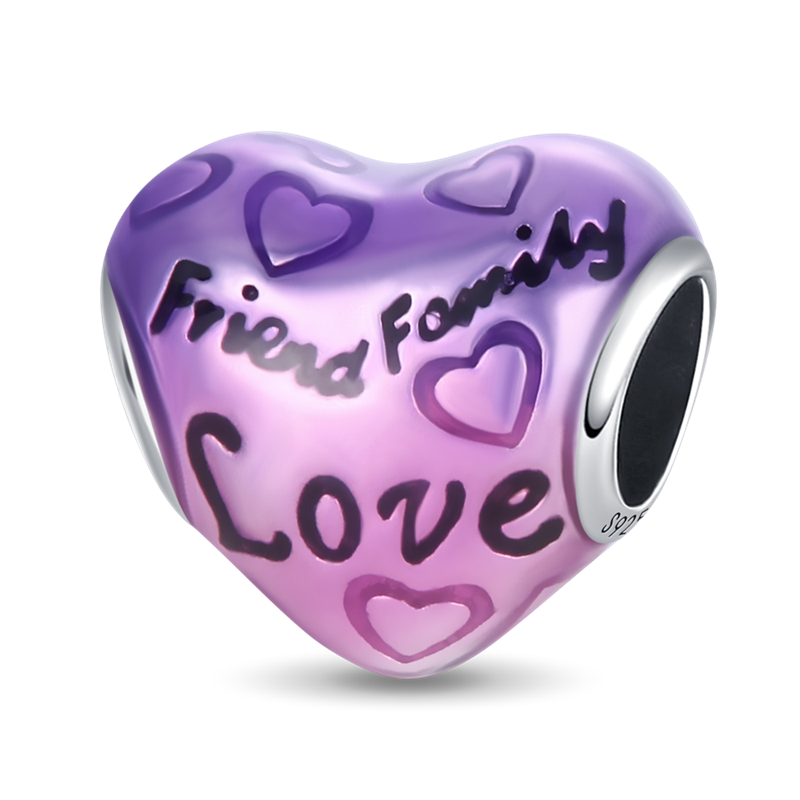 BERLOQUE CHARM "LOVE FRIENDS FAMILY" - PRATA 925