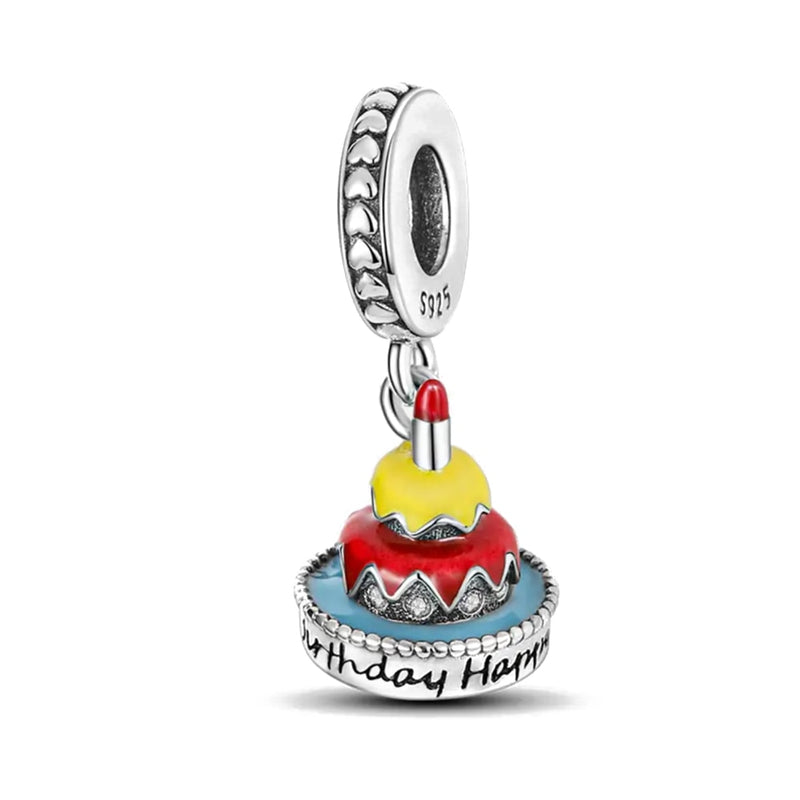 BERLOQUE CHARM PENDENTE "BOLO ANIVERSÁRIO" - PRATA 925