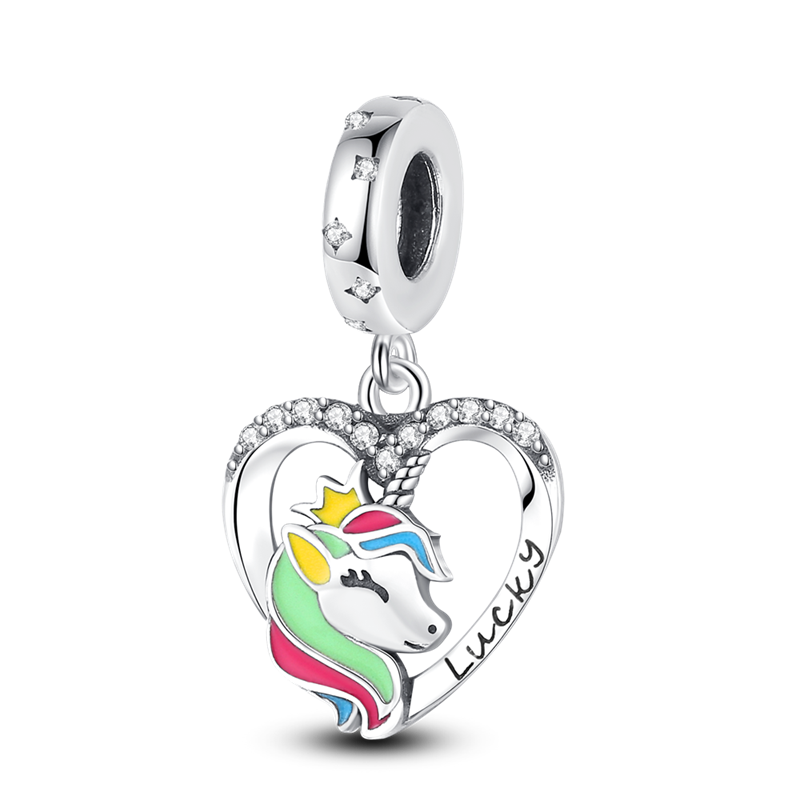 BERLOQUE CHARM PENDENTE "LOVE UNICÓRNIO" - PRATA 925