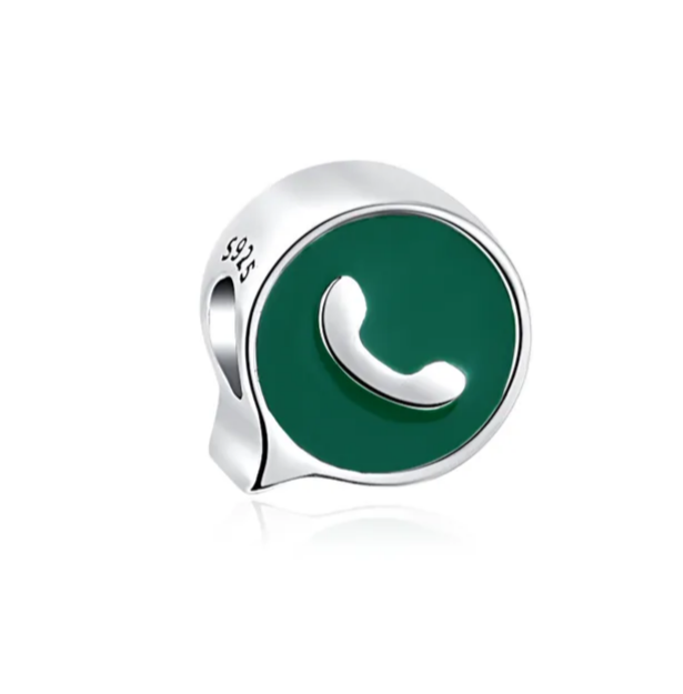 BERLOQUE CHARM SEPARADOR "WHATSAPP" - PRATA 925