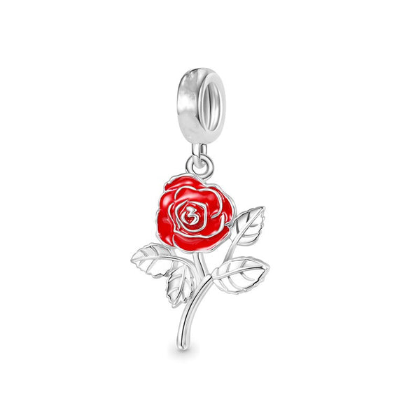 BERLOQUE CHARM PENDENTE "ROSA" - PRATA 925