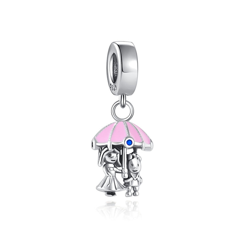 BERLOQUE CHARM PENDENTE "CASAL GUARDA-CHUVA" - PRATA 925