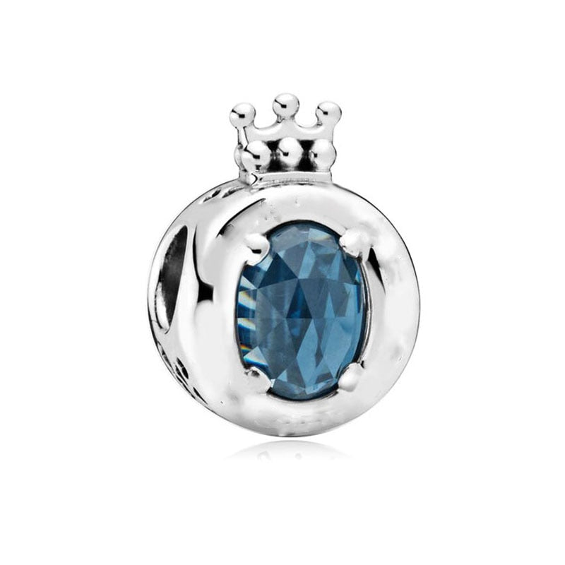 BERLOQUE CHARM "COROA AZUL" - PRATA 925