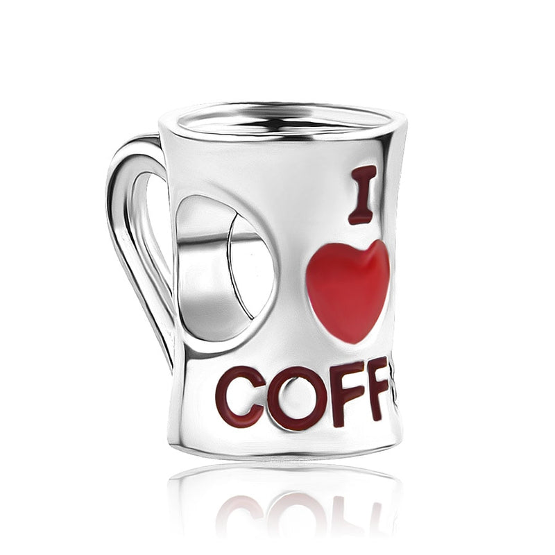 BERLOQUE CHARM SEPARADOR  "I LOVE COFFEE" - PRATA 925"