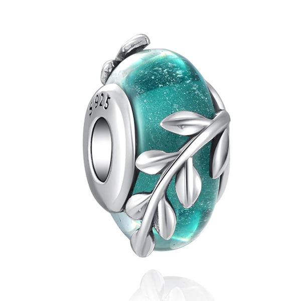 BERLOQUE CHARM "MURANO FOLHAS" - PRATA 925