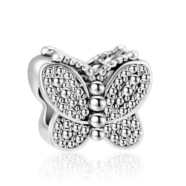 BERLOQUE CHARM "BORBOLETA CRISTAL" - PRATA 925