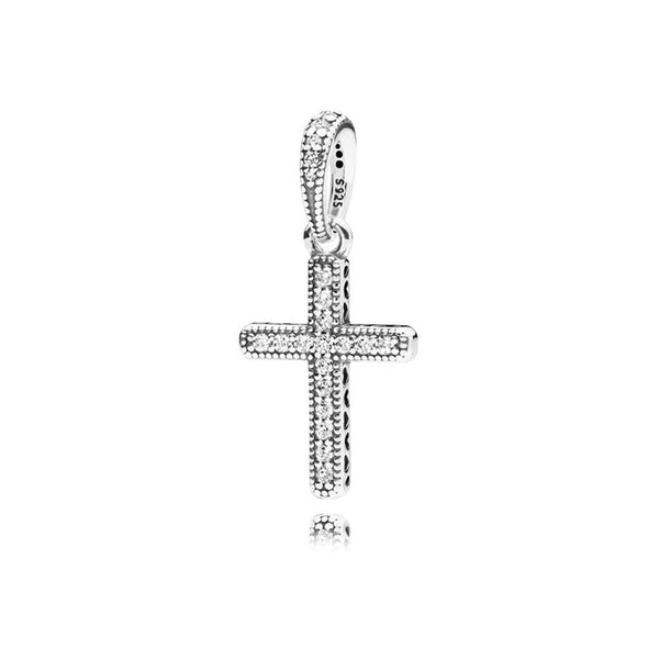 BERLOQUE CHARM PENDENTE "CRUCIFIXO CRAVEJADO" - PRATA 925