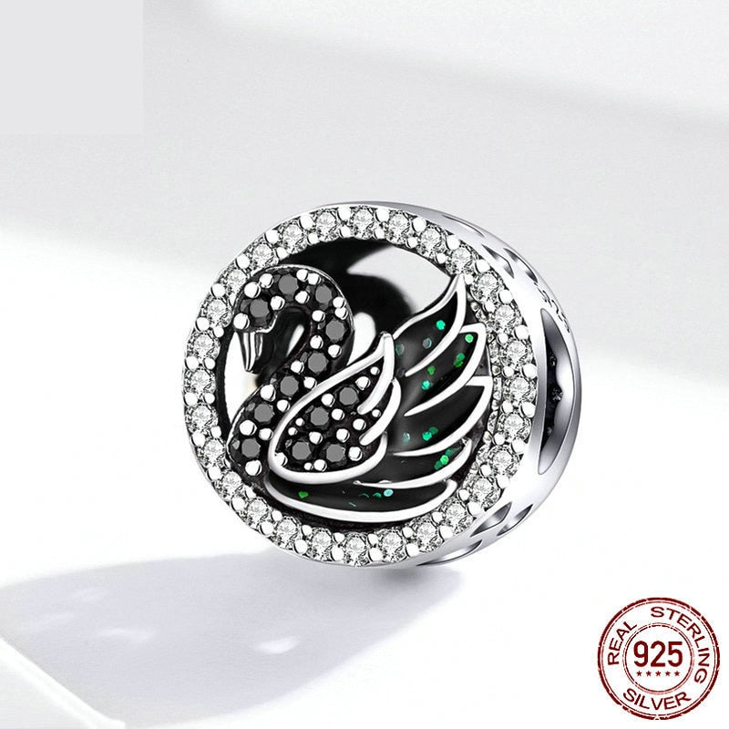 BERLOQUE CHARM SEPARADOR "CISNE NEGRO" - PRATA 925