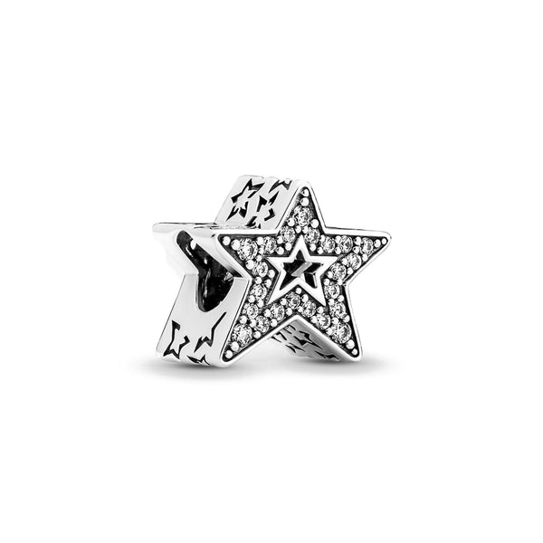 BERLOQUE CHARM SEPARADOR "ESTRELA BRILHANTE" - PRATA 925