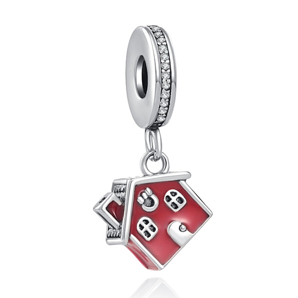 BERLOQUE CHARM PENDENTE"CASINHA VERMELHA" - PRATA 925