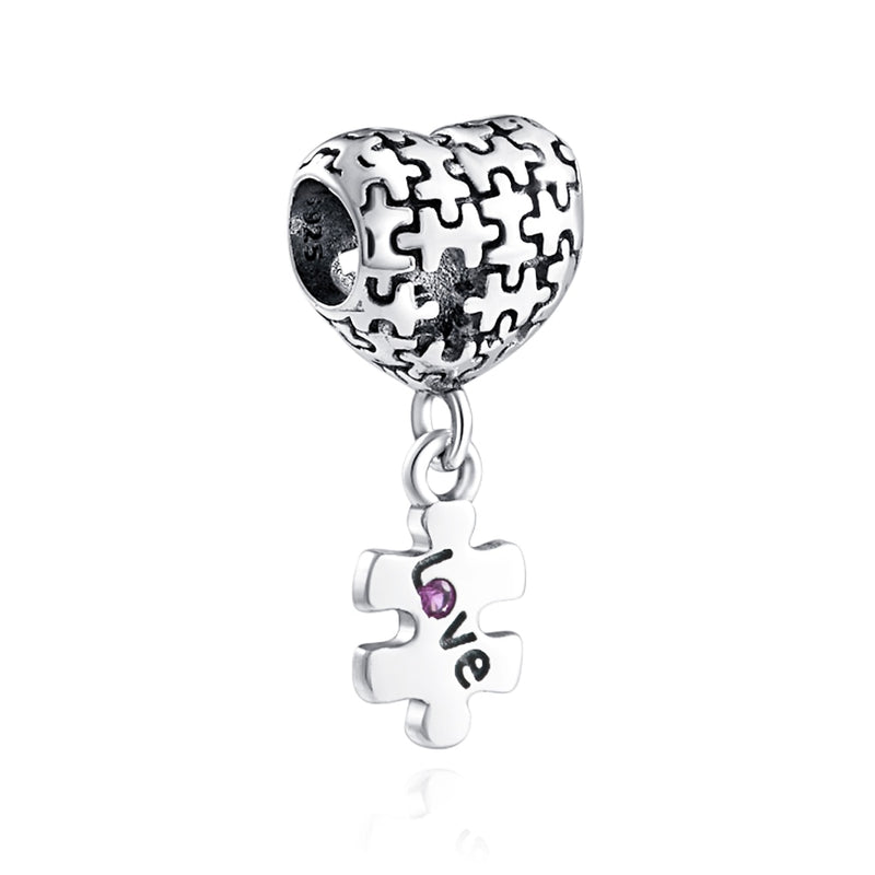 BERLOQUE CHARM PENDENTE "LOVE AUTISMO" - PRATA 925