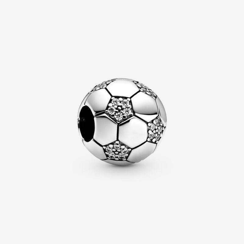 BERLOQUE CHARM "BOLA DE FUTEBOL CRISTAL" - PRATA 925