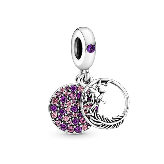 BERLOQUE CHARM PENDENTE PLUMA EM PAVE - PRATA 925"