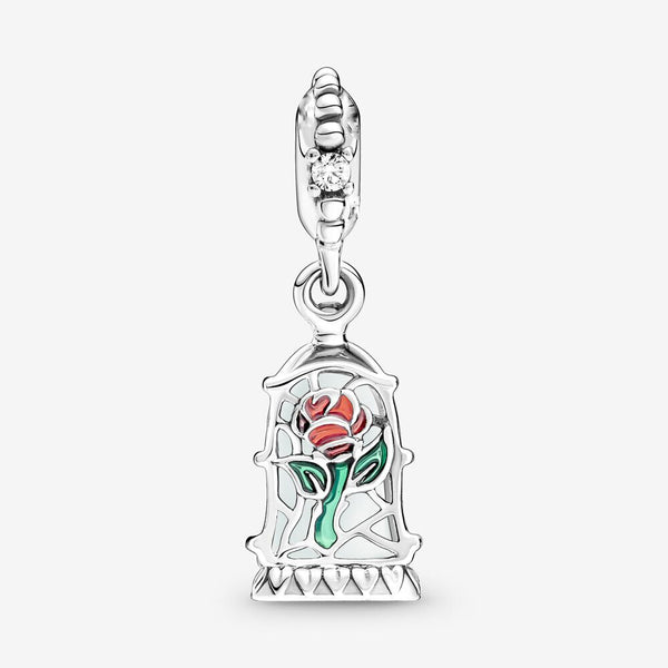 BERLOQUE CHARM PENDENTE "ROSA ENCANTADA" - PRATA 925