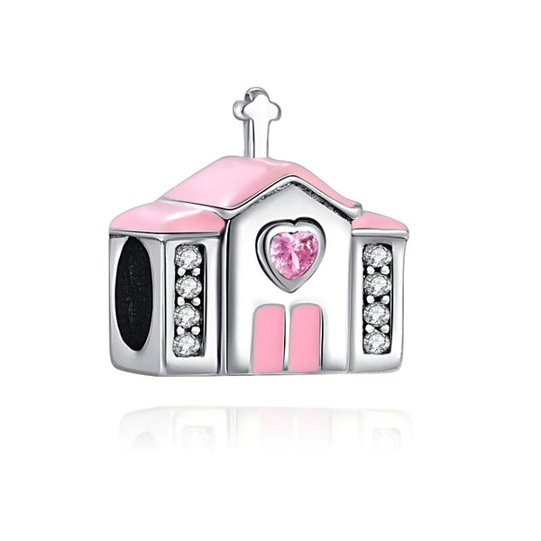 BERLOQUE CHARM SEPARADOR "IGREJA ROSA" - PRATA 925