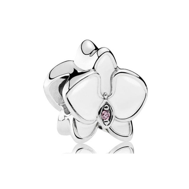 BERLOQUE CHARM SEPARADOR "ORQUÍDEA BRANCA" PRATA 925