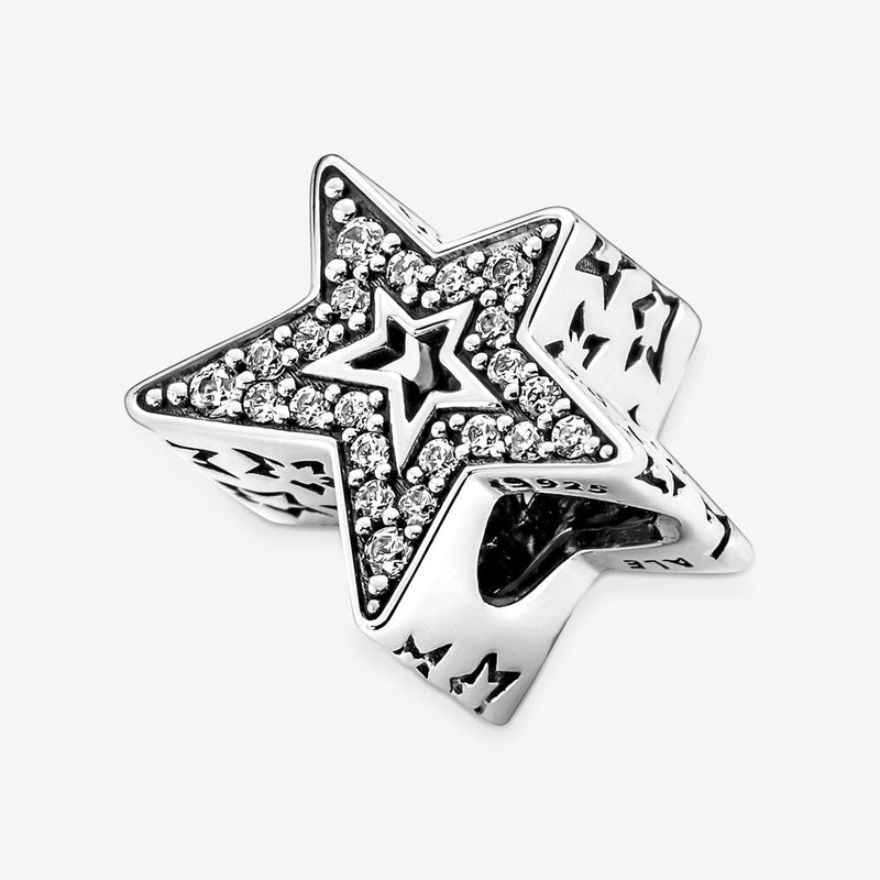 BERLOQUE CHARM SEPARADOR "ESTRELA BRILHANTE" - PRATA 925