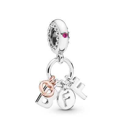 BERLOQUE CHARM PENDENTE "BEST FRIENDS FOREVER" - PRATA 925"