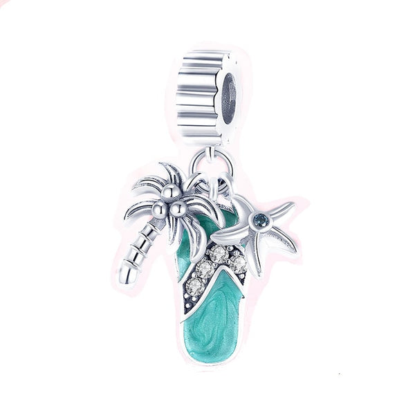 BERLOQUE CHARM PENDENTE "AMO PRAIA" - PRATA 925