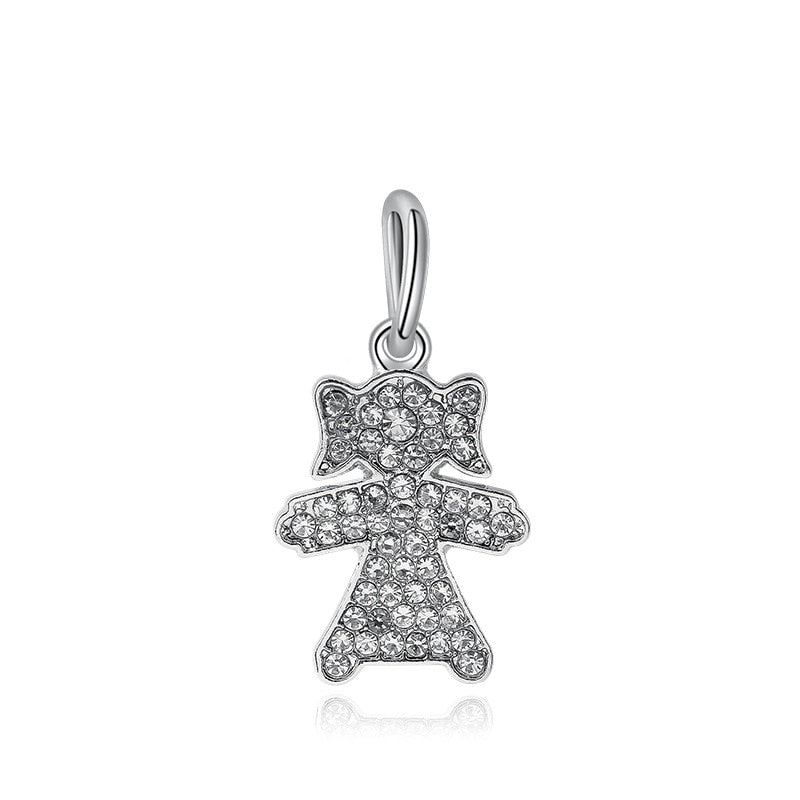 BERLOQUE CHARM PENDENTE ZIRCÔNIAS "MENINA" - PRATA 925