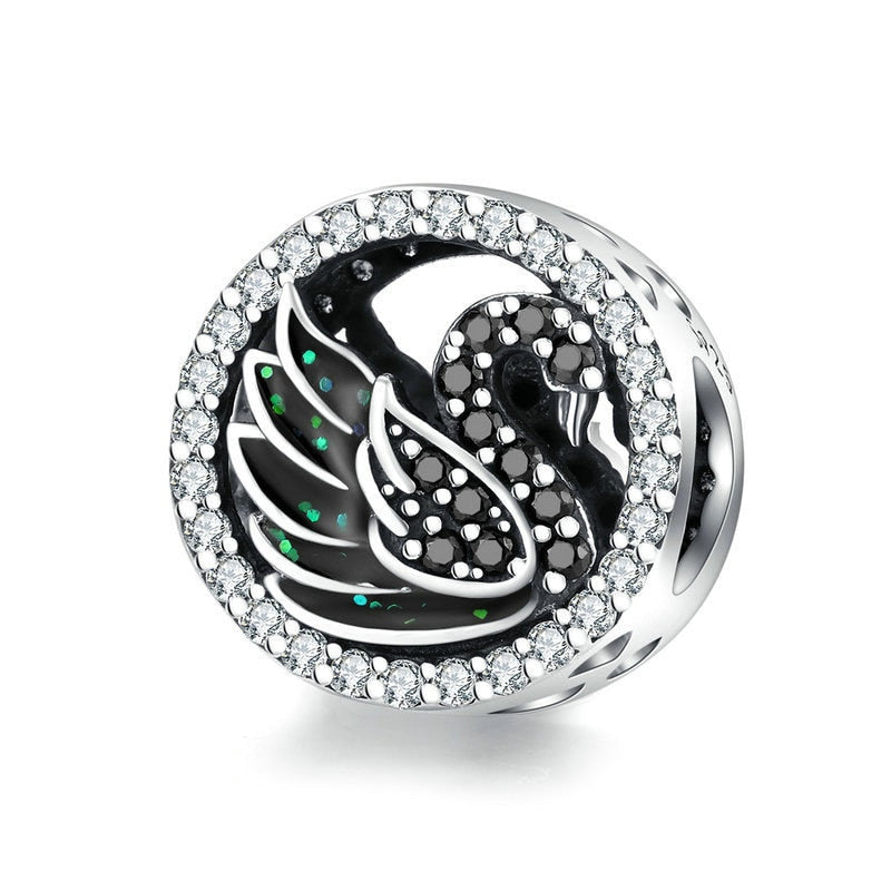 BERLOQUE CHARM SEPARADOR "CISNE NEGRO" - PRATA 925