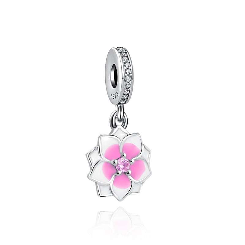 BERLOQUE CHARM PENDENTE "FLOR MAGNÓLIA" - PRATA 925