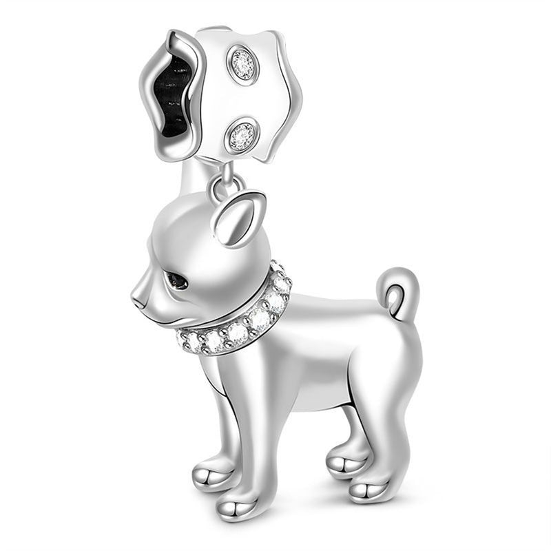 BERLOQUE CHARM PENDENTE "CACHORRO DE COLEIRA" PRATA 925