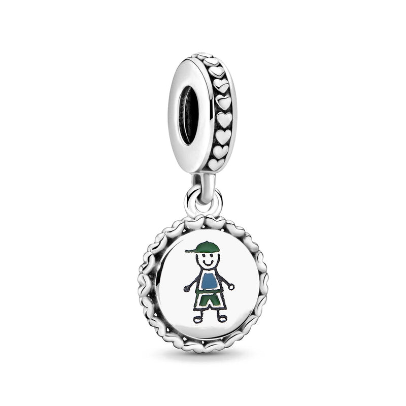 BERLOQUE CHARM PENDENTE "MEDALHA MENINO" - PRATA 925