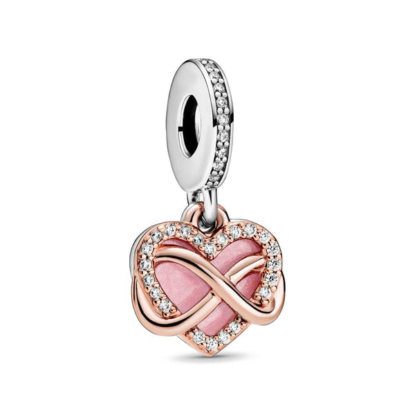 BERLOQUE CHARM PENDENTE "CORAÇÃO INFINITO" - PRATA 925