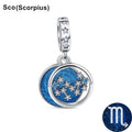 BERLOQUE CHARM "SIGNOS/ZODÍACO AZUL BRILHANTE" - PRATA 925