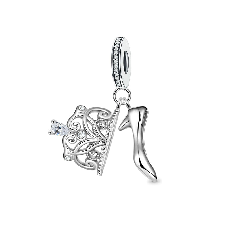 BERLOQUE CHARM PENDENTE "COROA & SAPATO" - PRATA 925