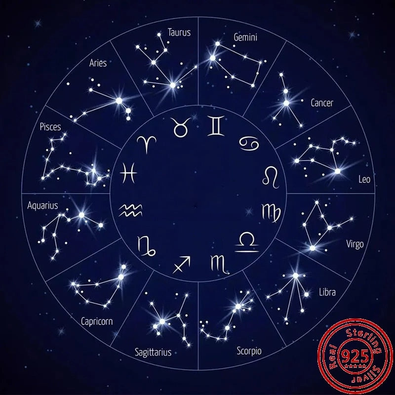 BERLOQUE CHARM "SIGNOS/ZODÍACO AZUL BRILHANTE" - PRATA 925