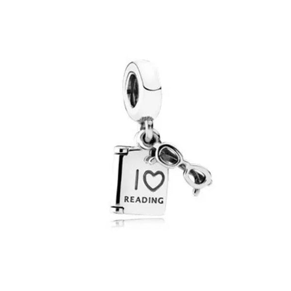 BERLOQUE CHARM PENDENTE "EU AMO LER" - PRATA 925