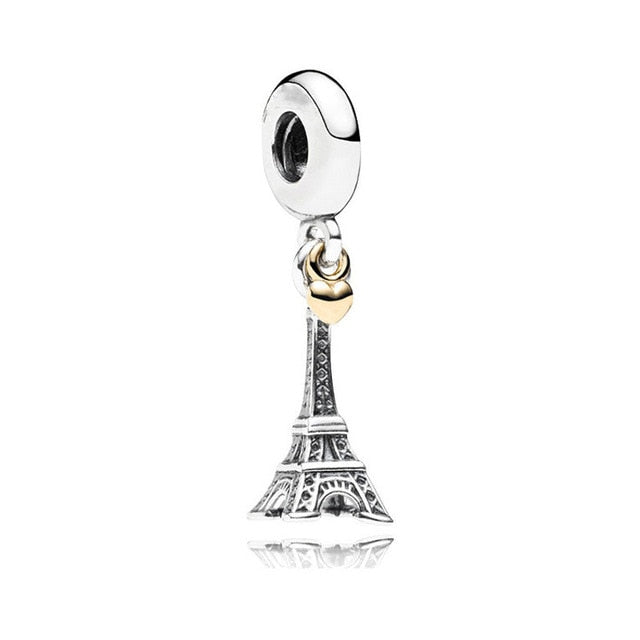 BERLOQUE CHARM "TORRE EIFFEL COM CORAÇÃO" - PRATA 925