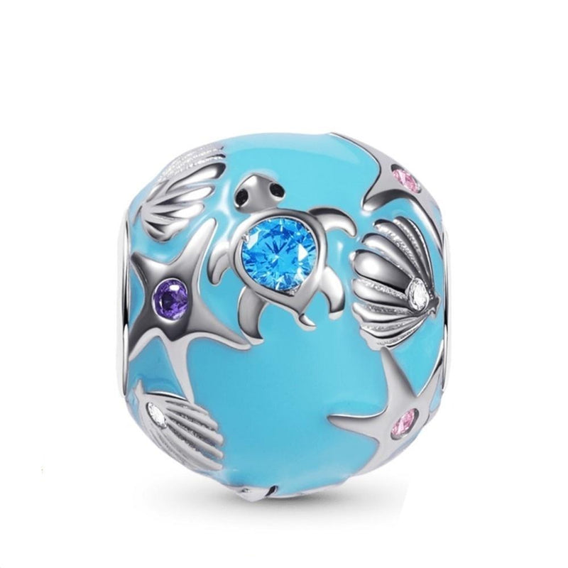 BERLOQUE CHARM SEPARADOR "OCEAN BLUE" - PRATA 925