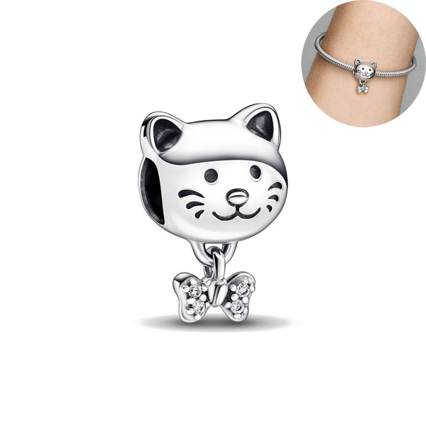 BERLOQUE CHARM "GATINHO LACINHO" - PRATA 925