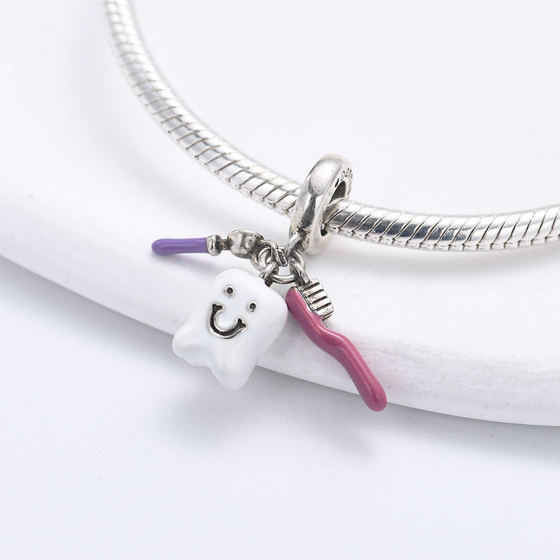 BERLOQUE CHARM "ODONTOLOGIA/ DENTISTA ROSA" - PRATA 925