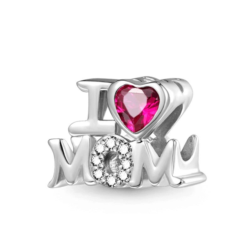 BERLOQUE CHARM SEPARADOR -  "I LOVE MOM" - PRATA 925