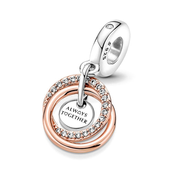 BERLOQUE CHARM PENDENTE ALWAYS  TOGETHER "SEMPRE JUNTOS" - PRATA 925