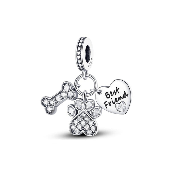 BERLOQUE CHARM PENDENTE "BEST FRIEND PET" - PRATA 925