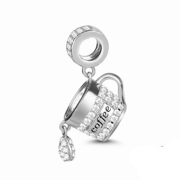 BERLOQUE CHARM PENDENTE "LOVE CAFÉ" - PRATA 925