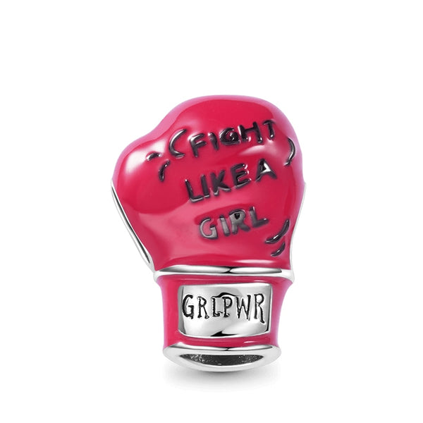 BERLOQUE CHARM "LUVA BOX FIGHT LIKE A GIRL" - PRATA 925