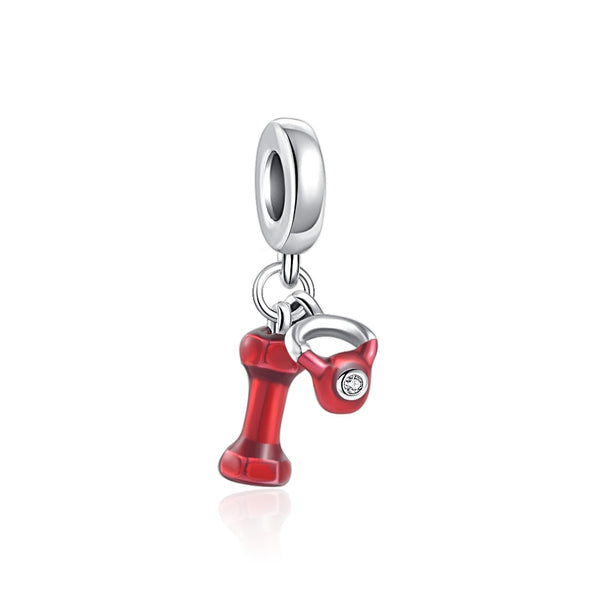 BERLOQUE CHARM PENDENTE "HALTER & KETTLEBELL" - PRATA 925