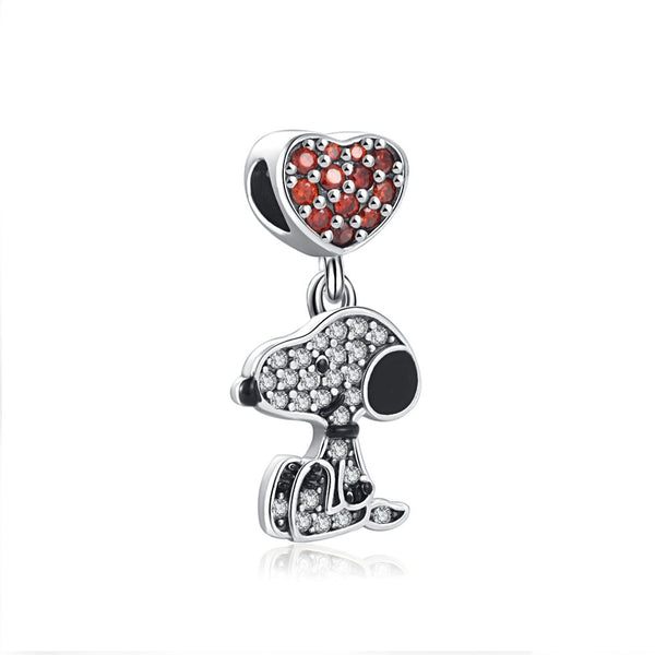 BERLOQUE CHARM PENDENTE "LOVE SNOOPY" - PRATA 925